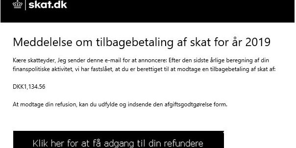 Falsk mail SKAT